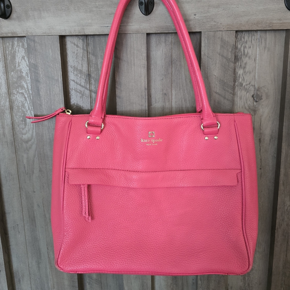 Kate Spade Alida Grant Park Cabaret Pink Leather Tote